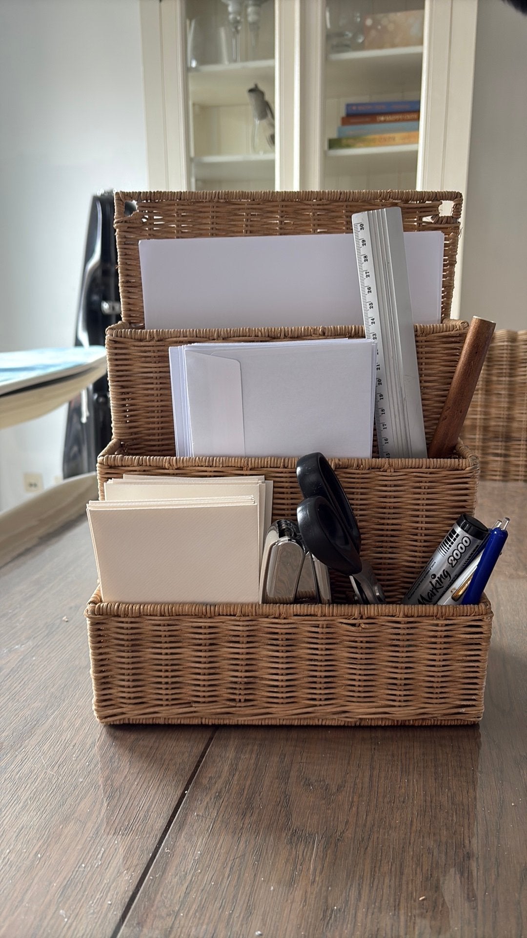 Viervaks rotan bureau- en wandorganiser, Enlèvement ou Envoi, Comme neuf