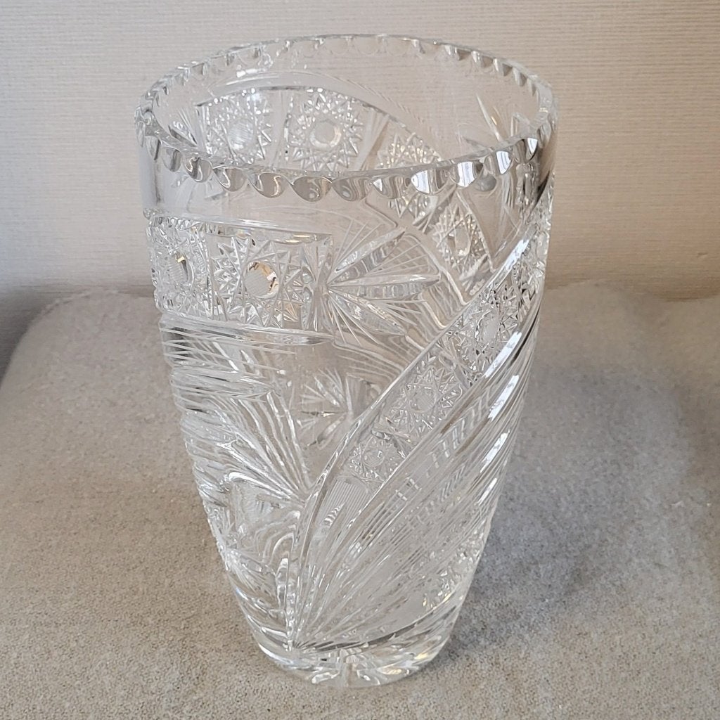 Prachtige vaas Bohemian Kristal, Ophalen of Verzenden