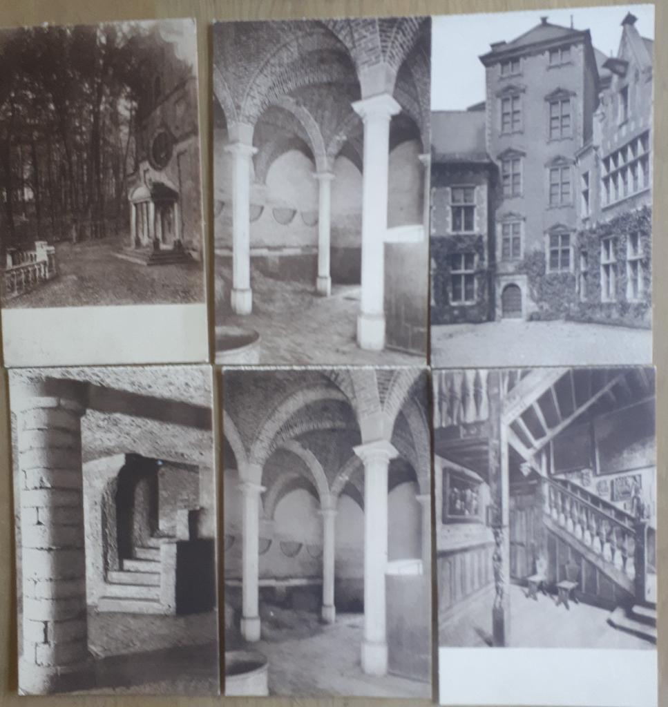 5 postkaarten :Kasteel van Gaasbeek  niet verzonden, Ophalen of Verzenden, 1940 tot 1960, Ongelopen, Vlaams-Brabant