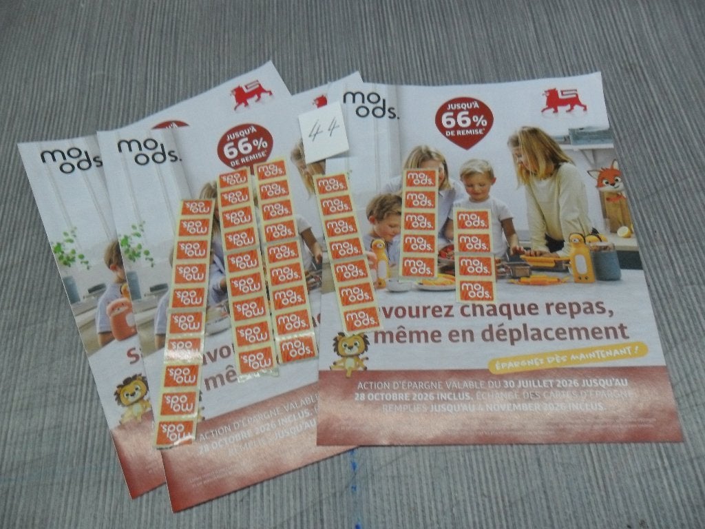 44 Delhaize Action Moods-stempels, Verzamelen, Overige supermarkten, Ophalen of Verzenden