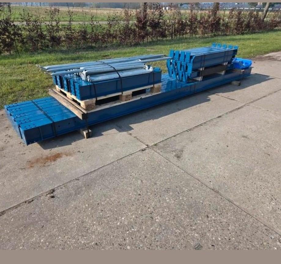 Polypal draagarmstelling enkelzijdig 9xst 4.5x1.2x7.3m, Zakelijke goederen, Kantoor en Winkelinrichting | Magazijn, Stelling en Opslag