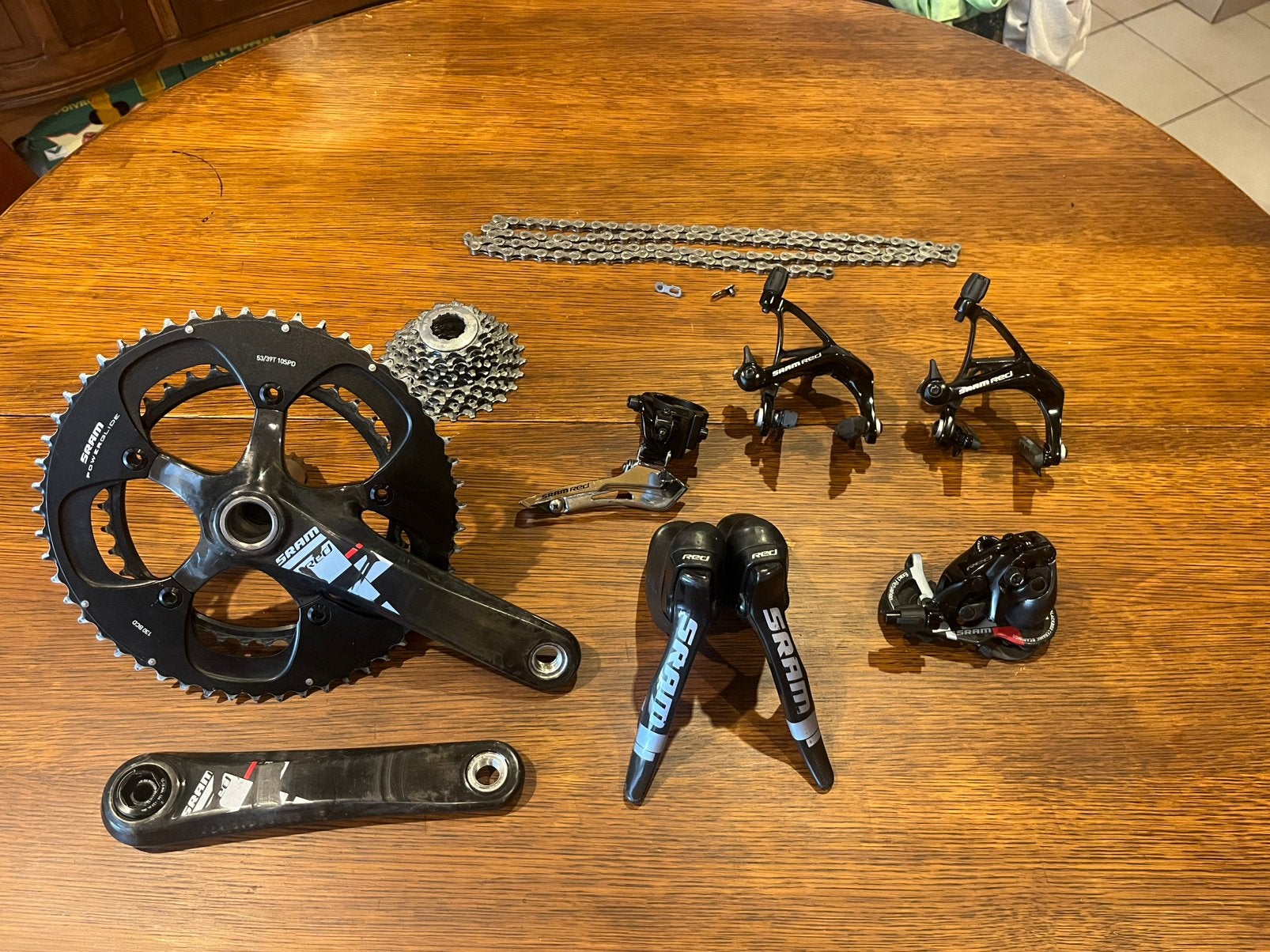 Sram red 10 speed groepset, Gebruikt, Overige typen, Ophalen of Verzenden, Racefiets