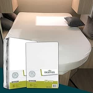 Textielpakket Queensbed/Eilandbed - 1 molton met 1 jersey, Caravanes & Camping, Caravanes Accessoires