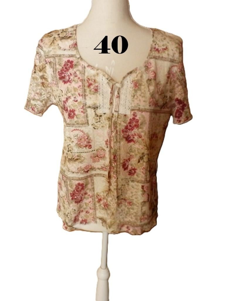 (62)- blouse femme t.40 rose - armand thiery -, Kleding | Dames, Maat 38/40 (M), Ophalen of Verzenden, Zo goed als nieuw, Armand Thiery