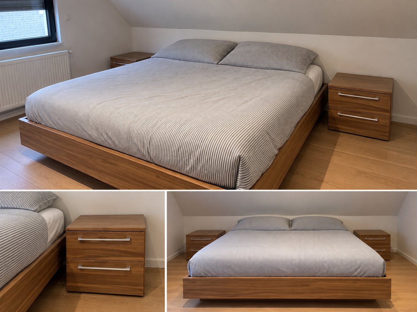 Bed + 2 nachtkasten + matras indien nodig, Ophalen, Tweepersoons