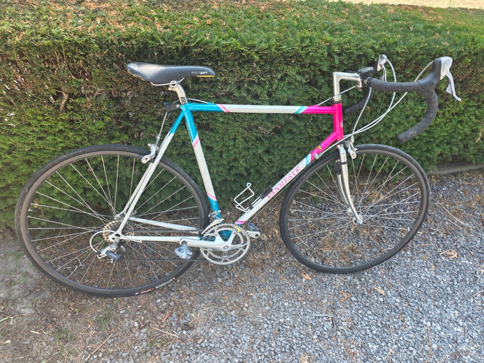 fiets Vanheste roze blauw, Ophalen, Gebruikt