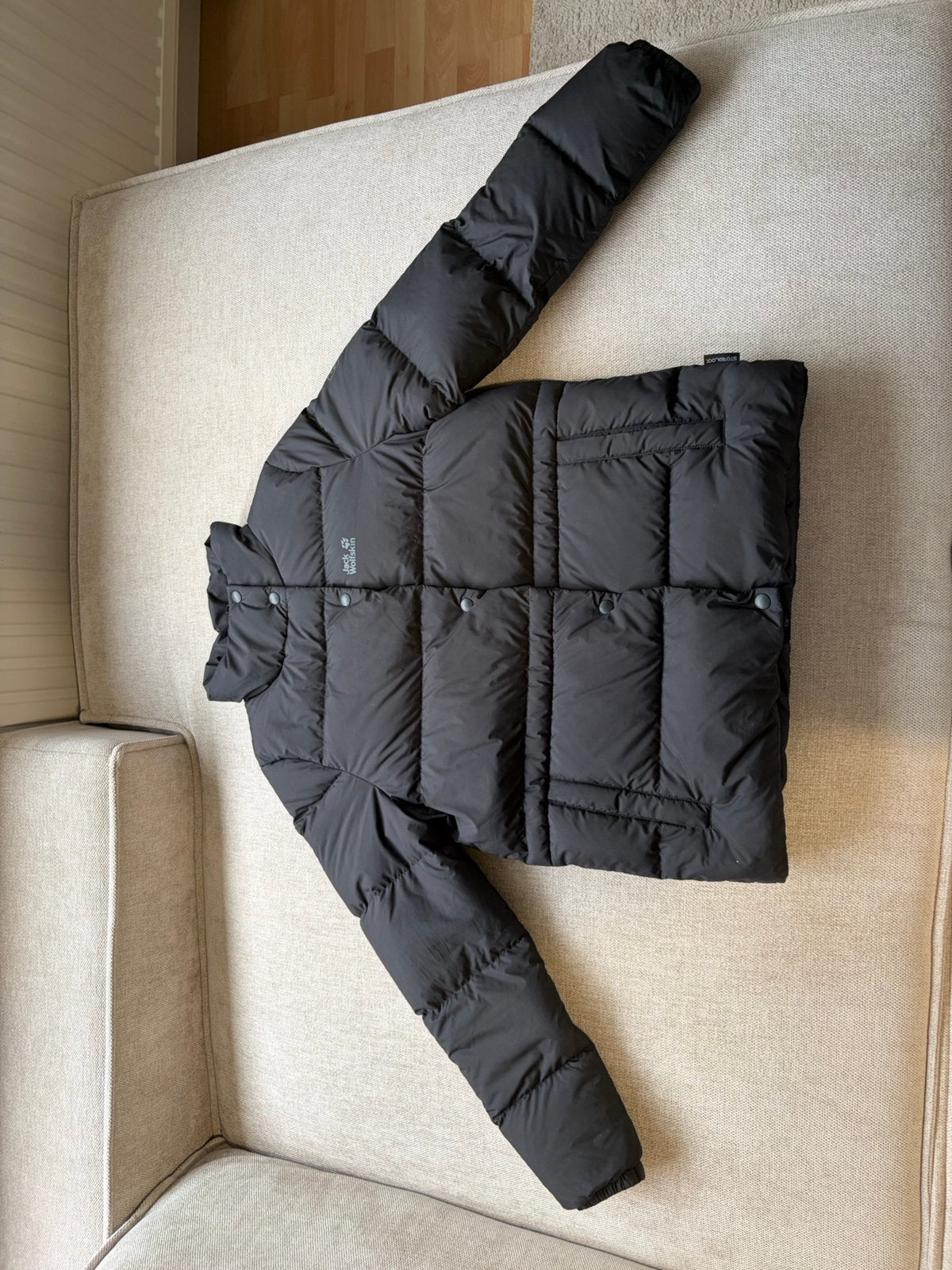 Jack Wolfskin dames winterjas/puffer – XS, Enlèvement ou Envoi, Comme neuf, Noir