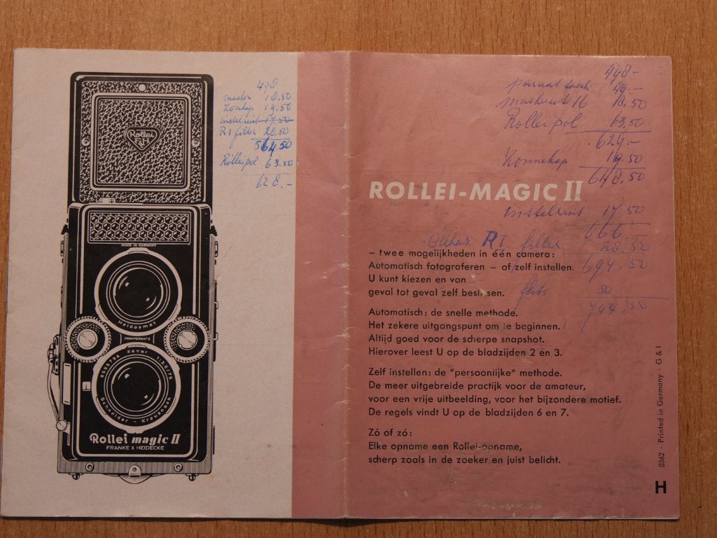 Vintage Rollei Leitz brochures en prijslijsten, Collections, Enlèvement ou Envoi, 1960 à 1980, Autres types