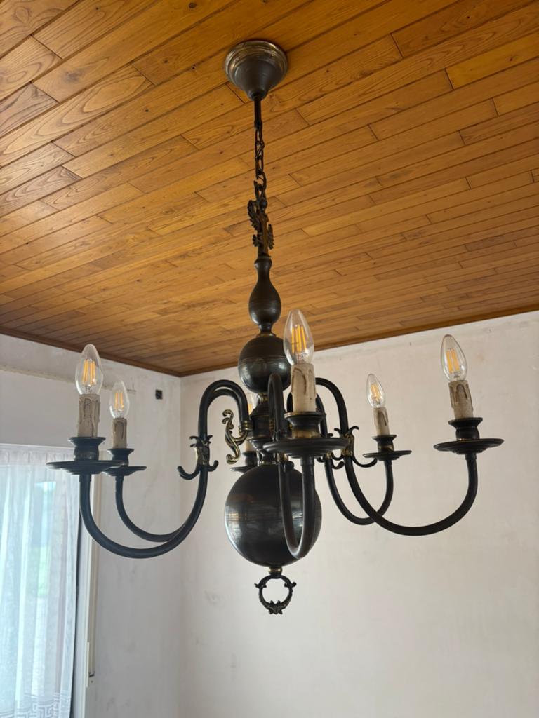 Luster lamp, Ophalen, Gebruikt, Metaal