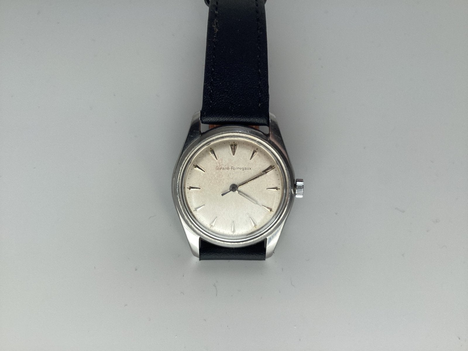Girard-Perregaux heren horloge, Handtassen en Accessoires, Horloges | Antiek, Overige merken, Staal, Met bandje, Polshorloge