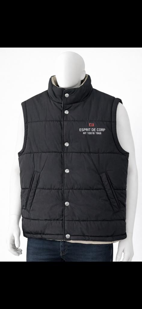 Bodywarmer Esprit donkerblauw M beige inter Goede conditie, Ophalen of Verzenden, Gedragen, Maat 48/50 (M), Blauw