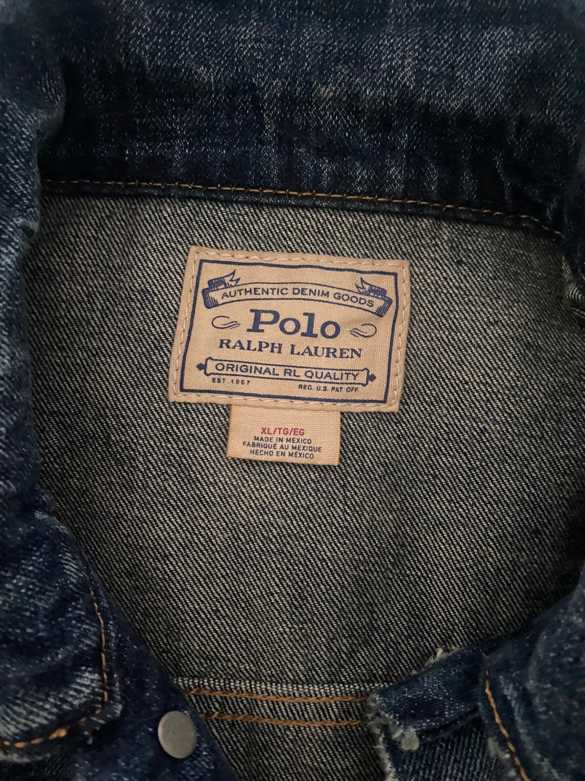 Spijkerjas ralph lauren nieuw maat xl, Ophalen, Zo goed als nieuw