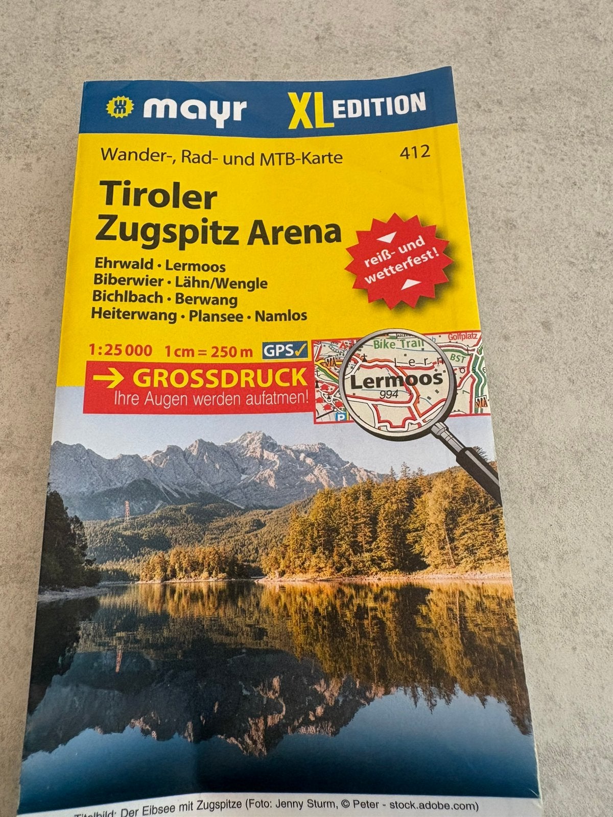Wandelkaart Tiroler Zugspitz Arena, Boeken, Atlassen en Landkaarten, Zo goed als nieuw, Ophalen of Verzenden