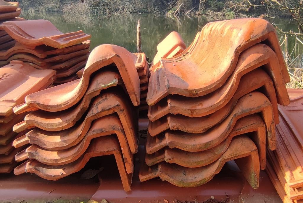 Tuiles de bordure droite belges Pottelberg, Enlèvement, Utilisé