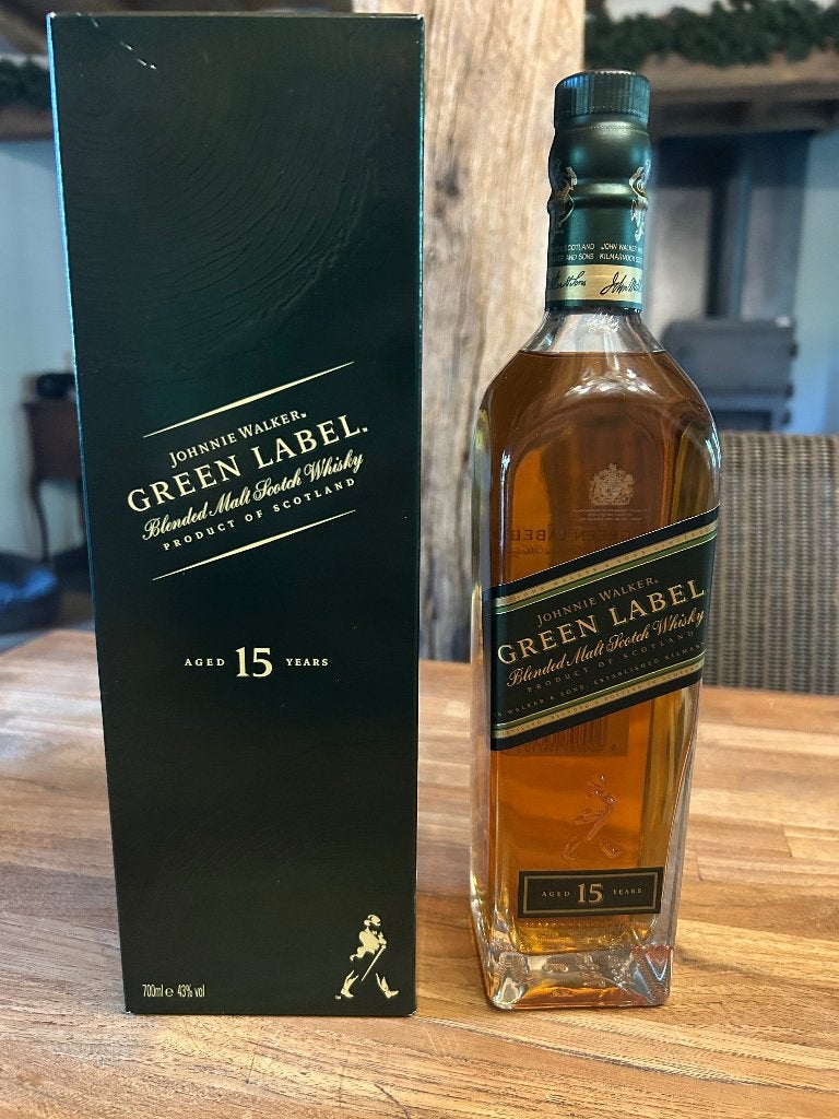 whisky johnnie walker green label 15y RUILEN !, Verzamelen, Ophalen of Verzenden