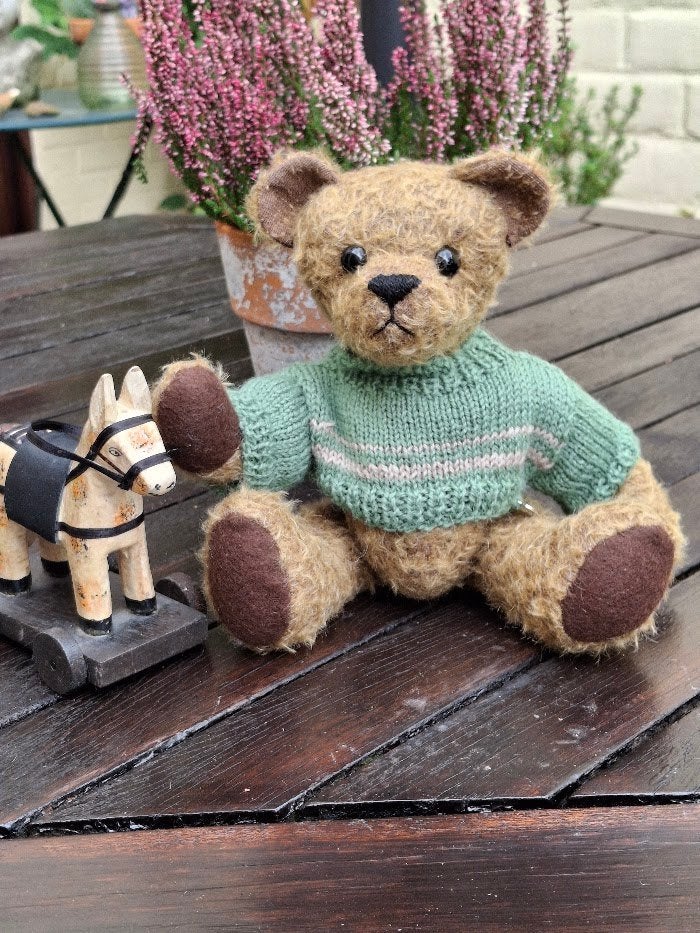 Handgemaakte teddybeer Michiel 25 cm, Ophalen of Verzenden, Nieuw, Stoffen beer, Overige merken