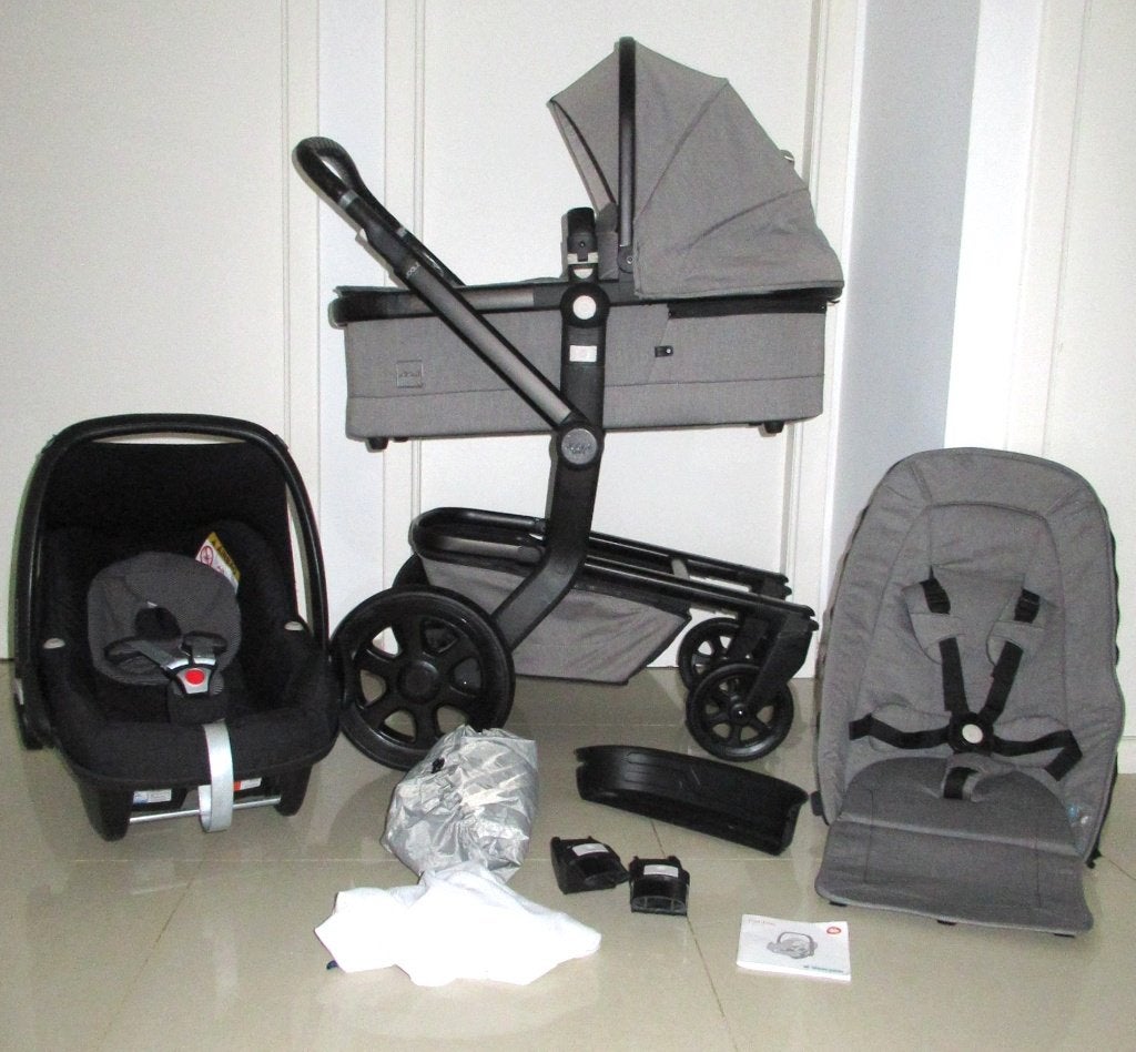Joolz Day3 Superior Grey 3 in 1 - COMPLEET, Kinderen en Baby's, Buggy's, Zo goed als nieuw, Overige merken, Verstelbare rugleuning