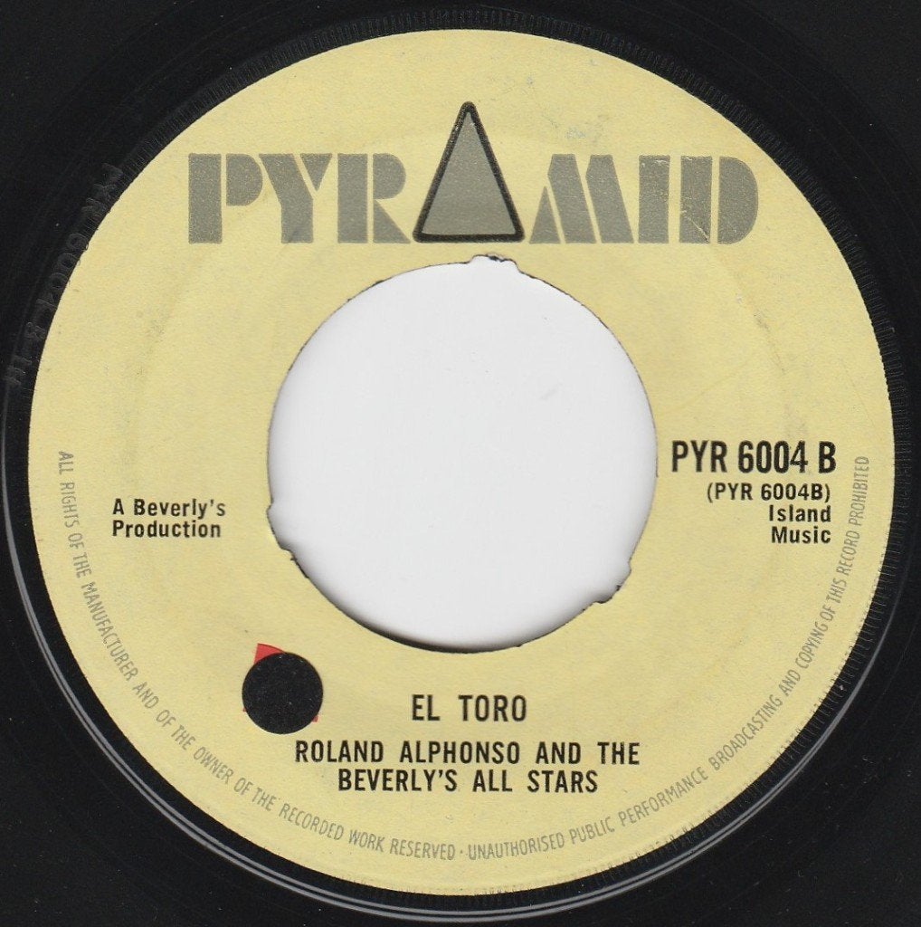 Roland Alphonso & The Beverly’s All Stars /  El Toro * Ska *, Enlèvement ou Envoi, 7 inch, Utilisé, Housse de protection extérieure