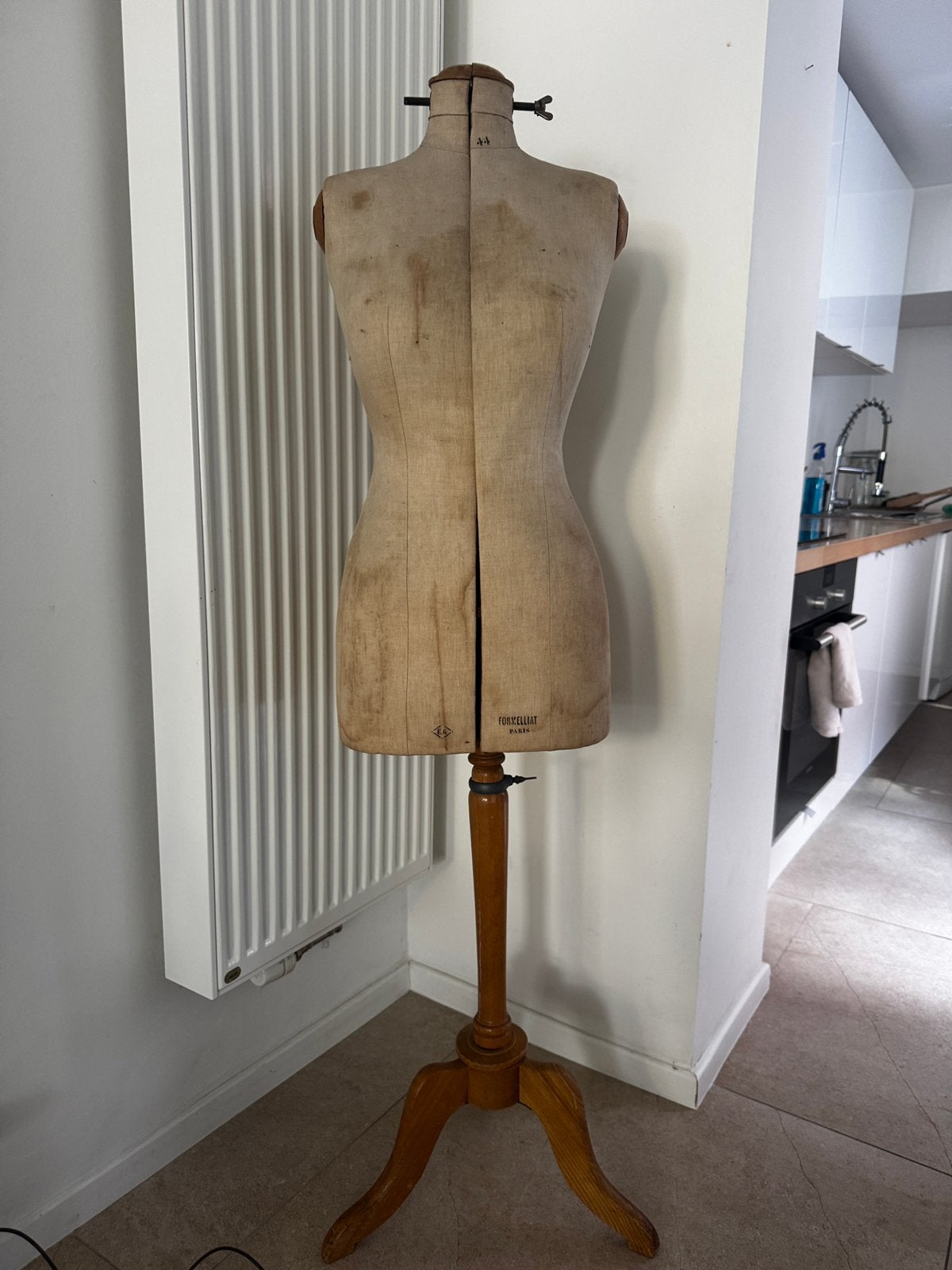 Originele vintage Franse kleermakerspaspop Formelliat Paris, Hobby en Vrije tijd, Naaien en Fournituren, Ophalen, Gebruikt, Paspop