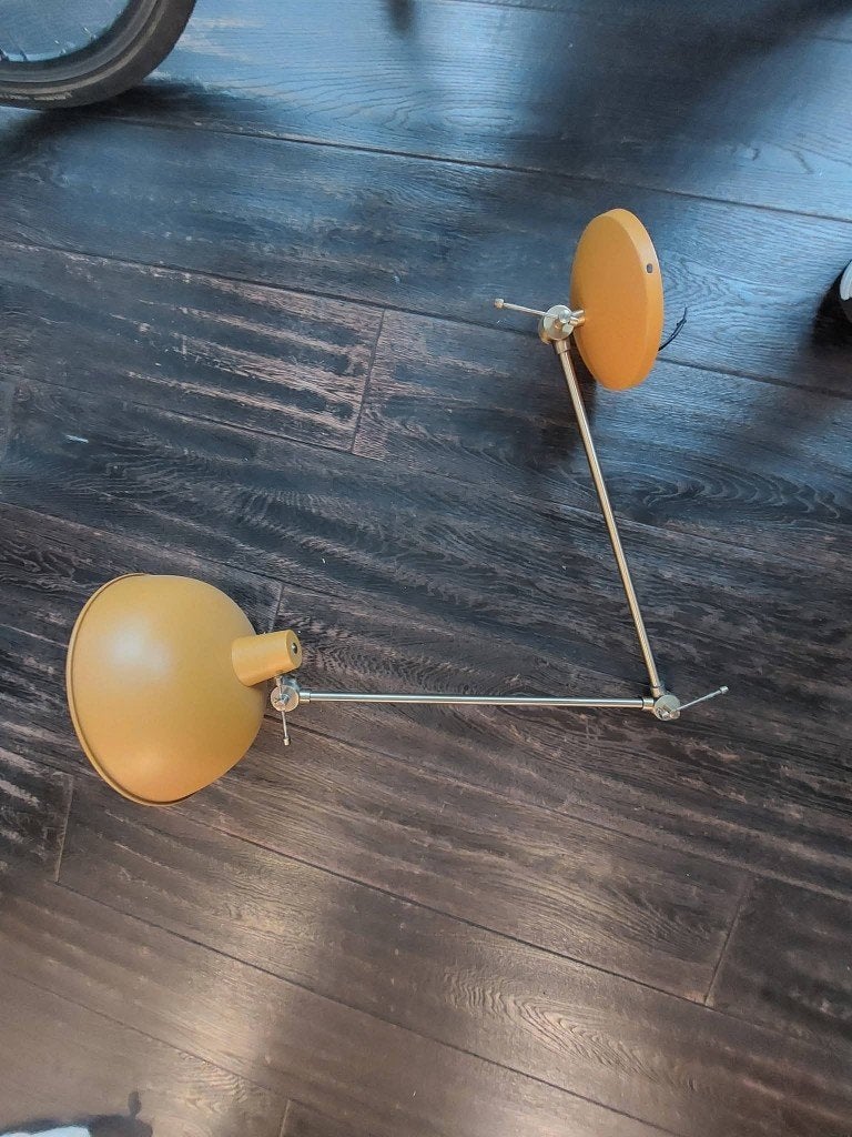 Qazqa plafondlamp geel met brons type Milou, Qazqa, Vintage, Comme neuf, Enlèvement