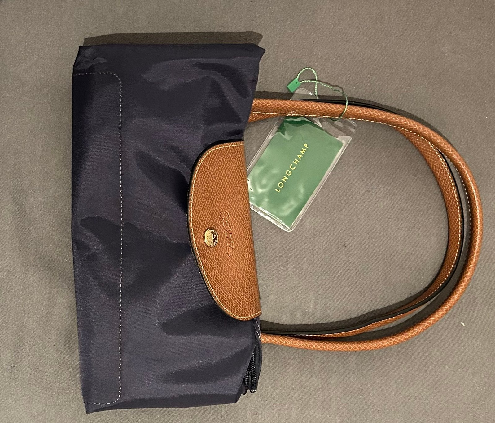 Sac Longchamp marron et bleu — Classic & Stylish, Enlèvement ou Envoi, Comme neuf, Bleu, Sac à main