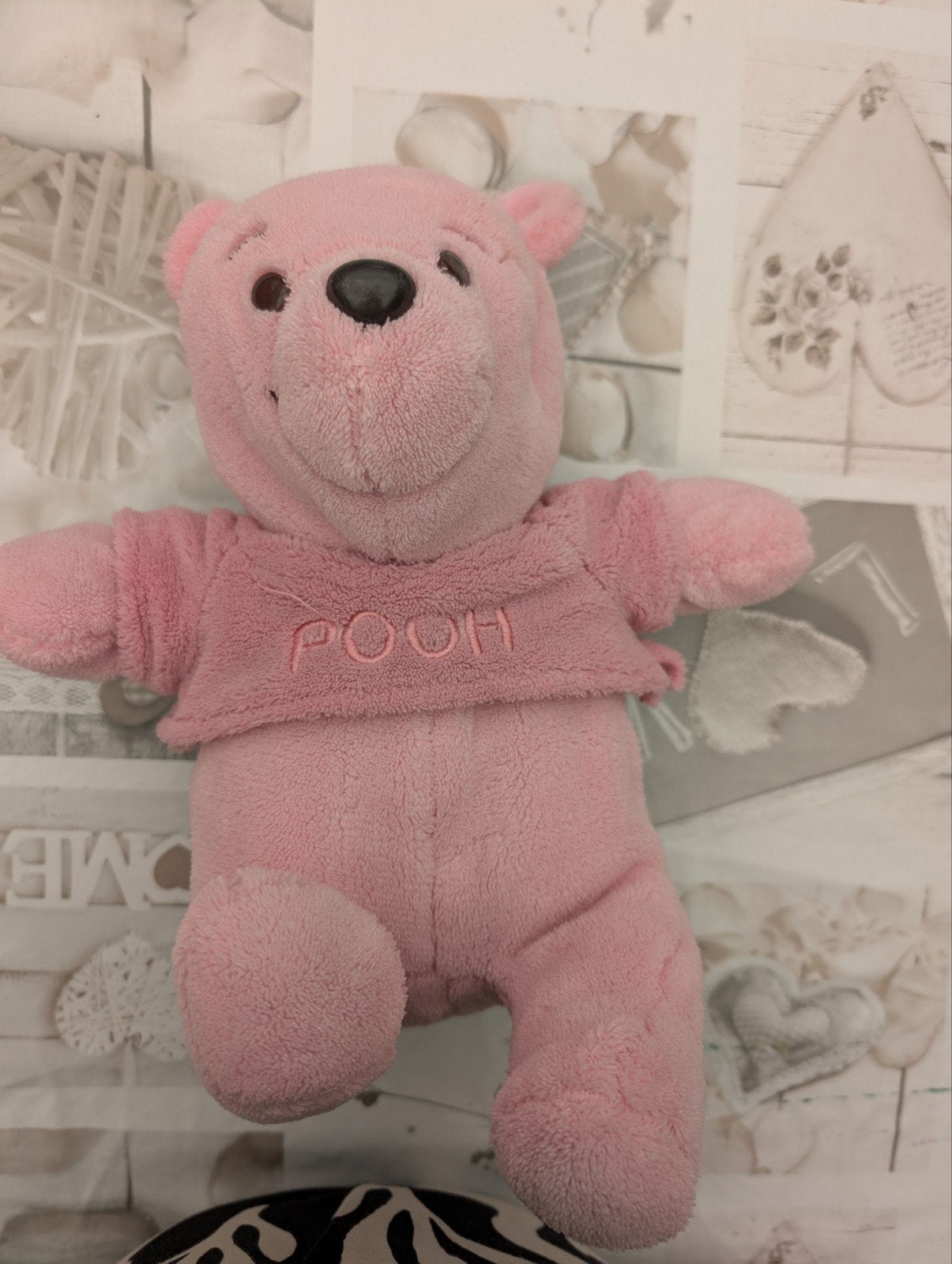 Ourson à thé Winnie rose, Collections, Enlèvement ou Envoi, Winnie l'Ourson ou amis, Comme neuf, Peluche