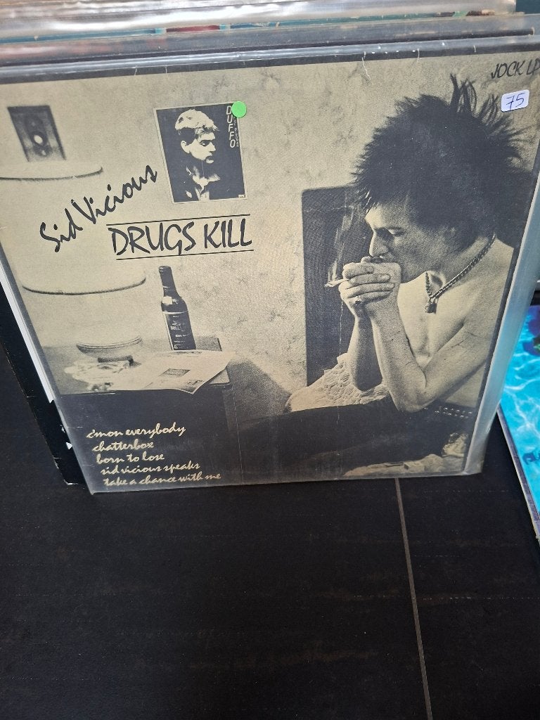 lp- sex pistols/sid vicious - last show on earth/drugs kill, Cd's en Dvd's, LP, Gebruikt, Overige genres, 12 inch