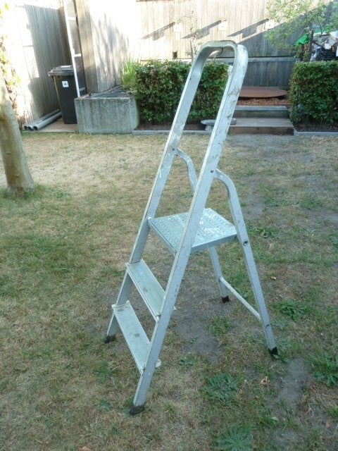 stevige trapladder opvouwbaar 3 treden, Ophalen, Gebruikt, Ladder, Opvouwbaar of Inschuifbaar