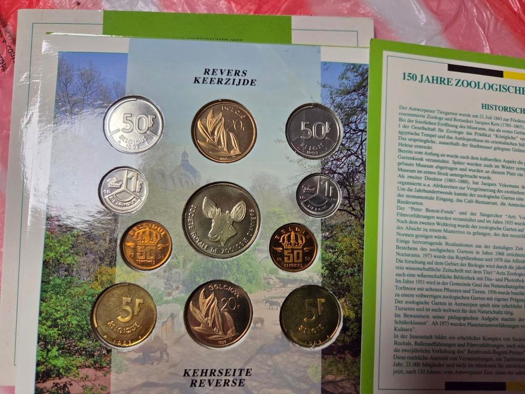 originele muntenstukken van Zoo Antwerpen uit 1993, Timbres & Monnaies, Monnaies | Belgique, Enlèvement ou Envoi