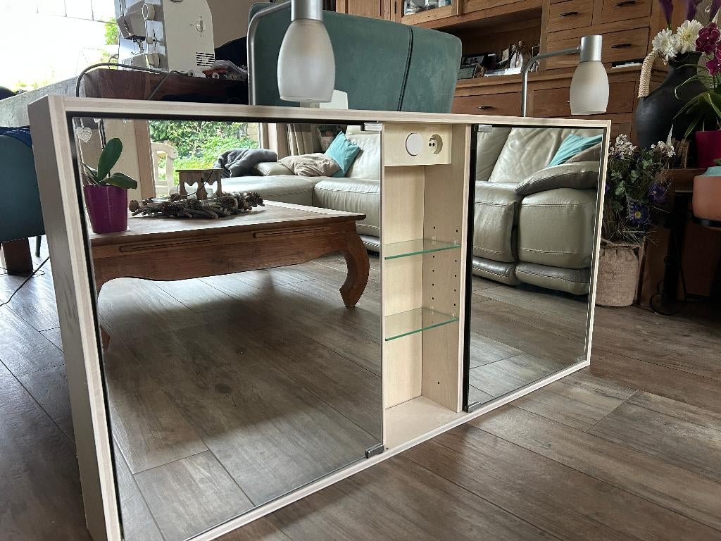 spiegelkast badkamer, Huis en Inrichting, Ophalen, Spiegelkast, 100 tot 150 cm, Zo goed als nieuw