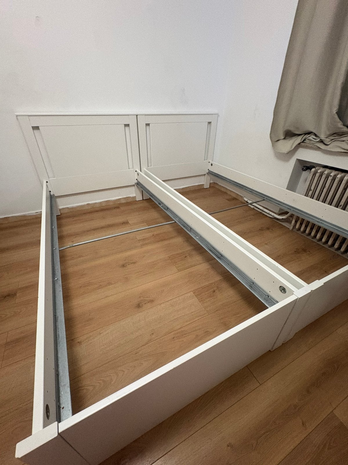 2 lits une place, Ophalen, 90 cm, Eenpersoons, Wit