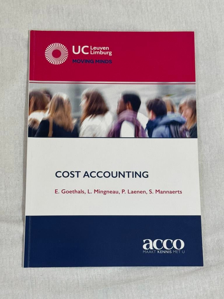 UCLL PXL - Cost Accounting, Enlèvement ou Envoi, Neuf, Autres niveaux, Économie d'entreprise