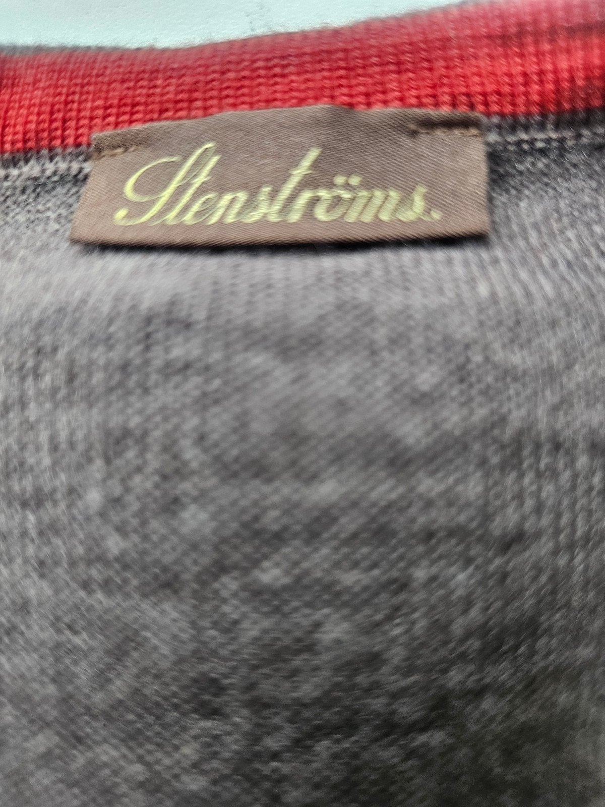 merino wollen STENSTRÖMS V-hals trui met elleboogstukken - S, Verzenden, Nieuw, Maat 46 (S) of kleiner, STENSTRÖMS