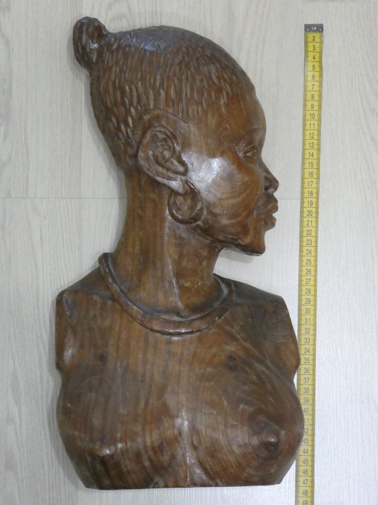Buste africain en bois (2), Afrique, Bois, Enlèvement, Buste