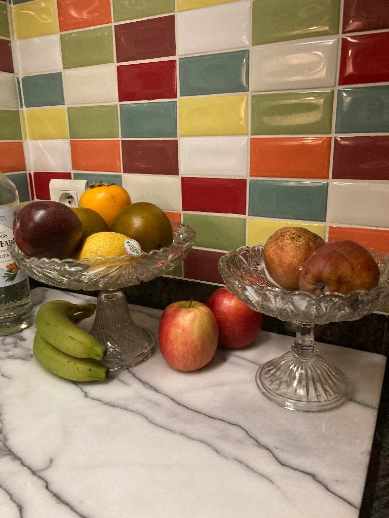 oude glazen fruitschalen, Antiek en Kunst, Ophalen of Verzenden