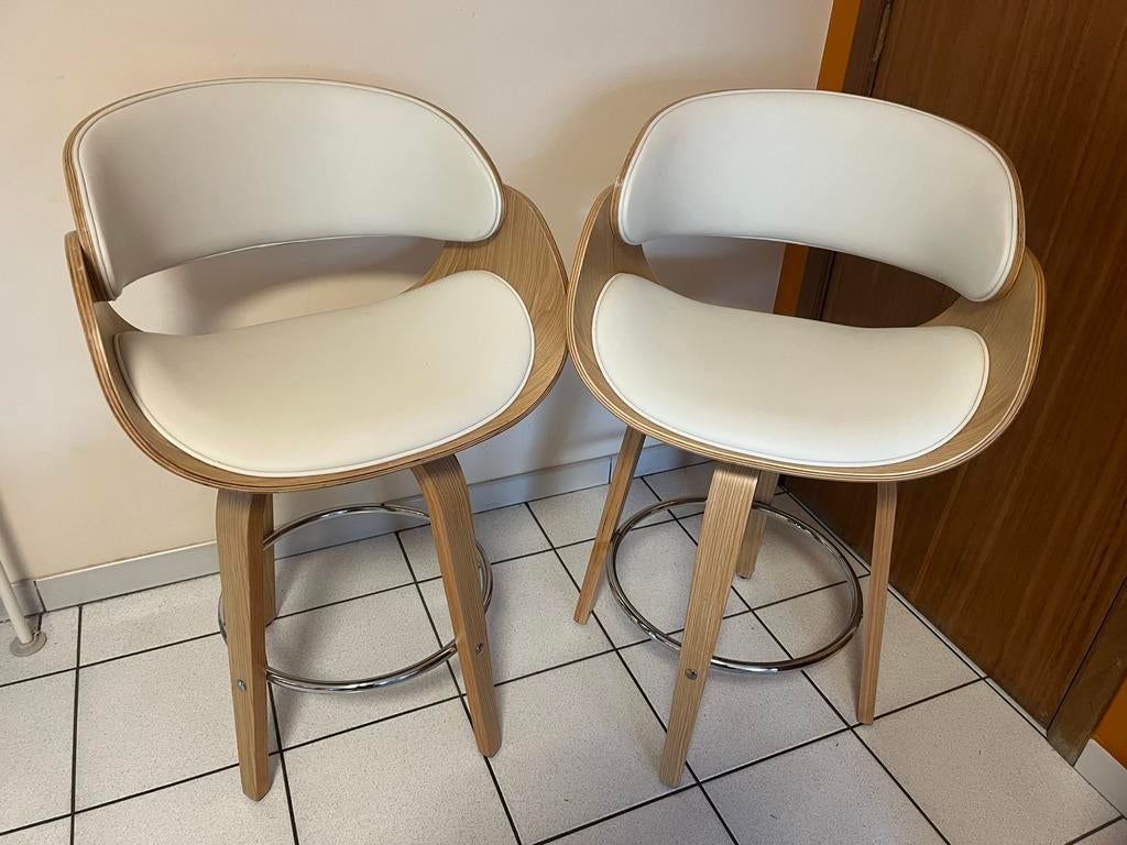 Tabouret de bar pivotant, 2 tabourets, Comme neuf, Enlèvement, Pivotant