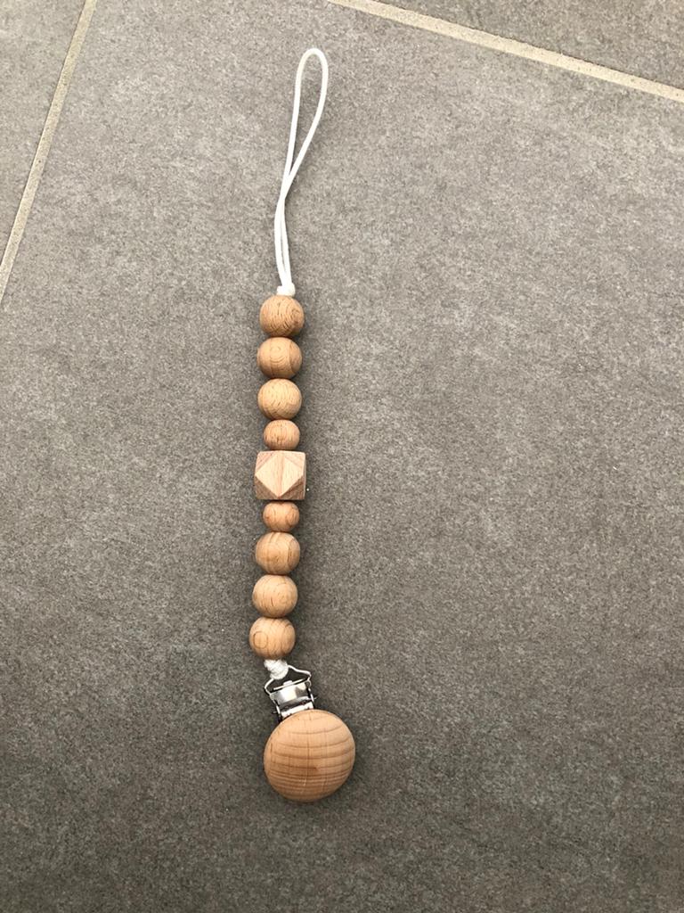 Speenkoord, hout, Kinderen en Baby's, Overige Kinderen en Baby's, Ophalen of Verzenden, Zo goed als nieuw