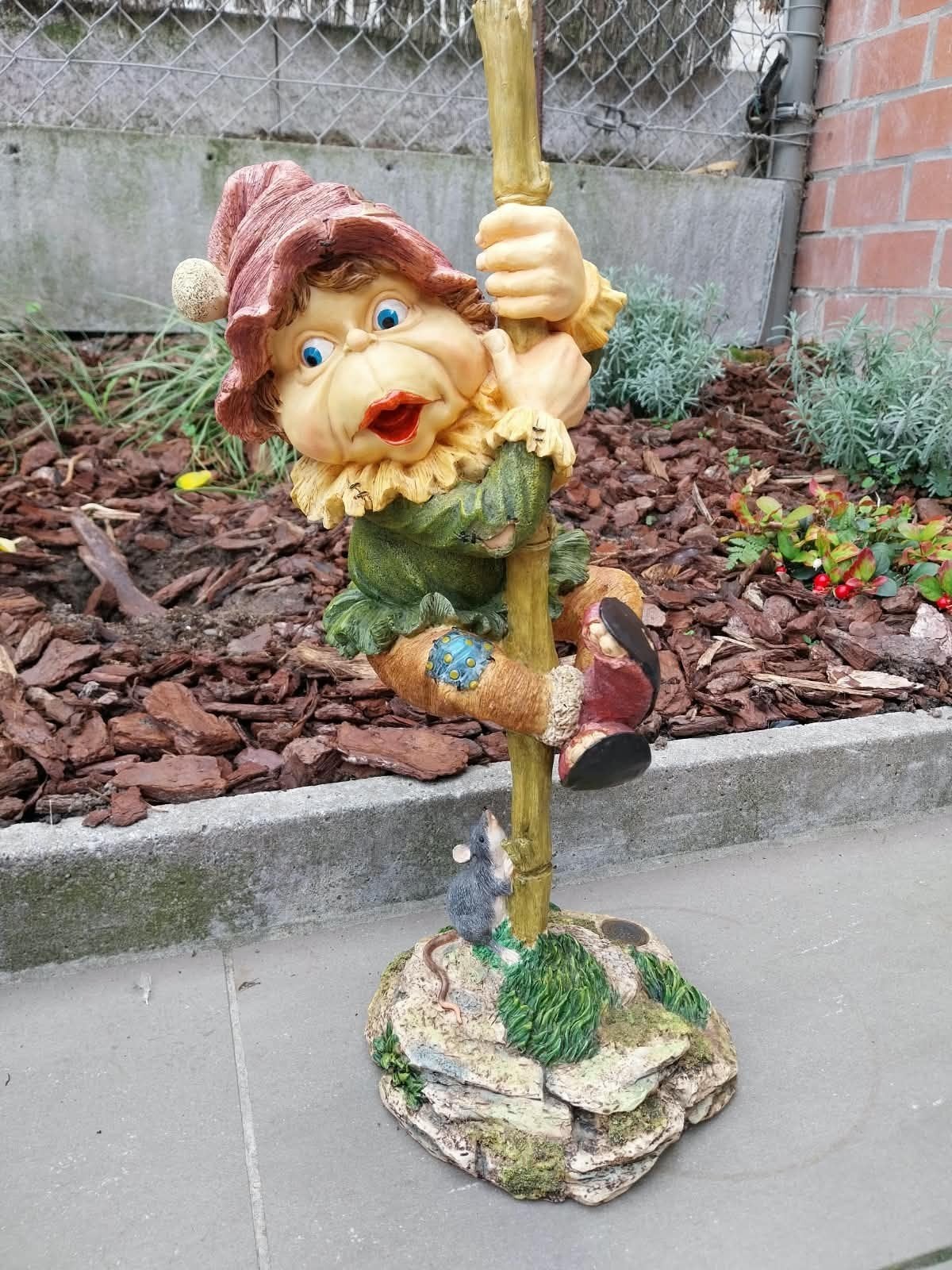 Beeld Laaf op stok, hoogte 47cm., Verzamelen, Ophalen