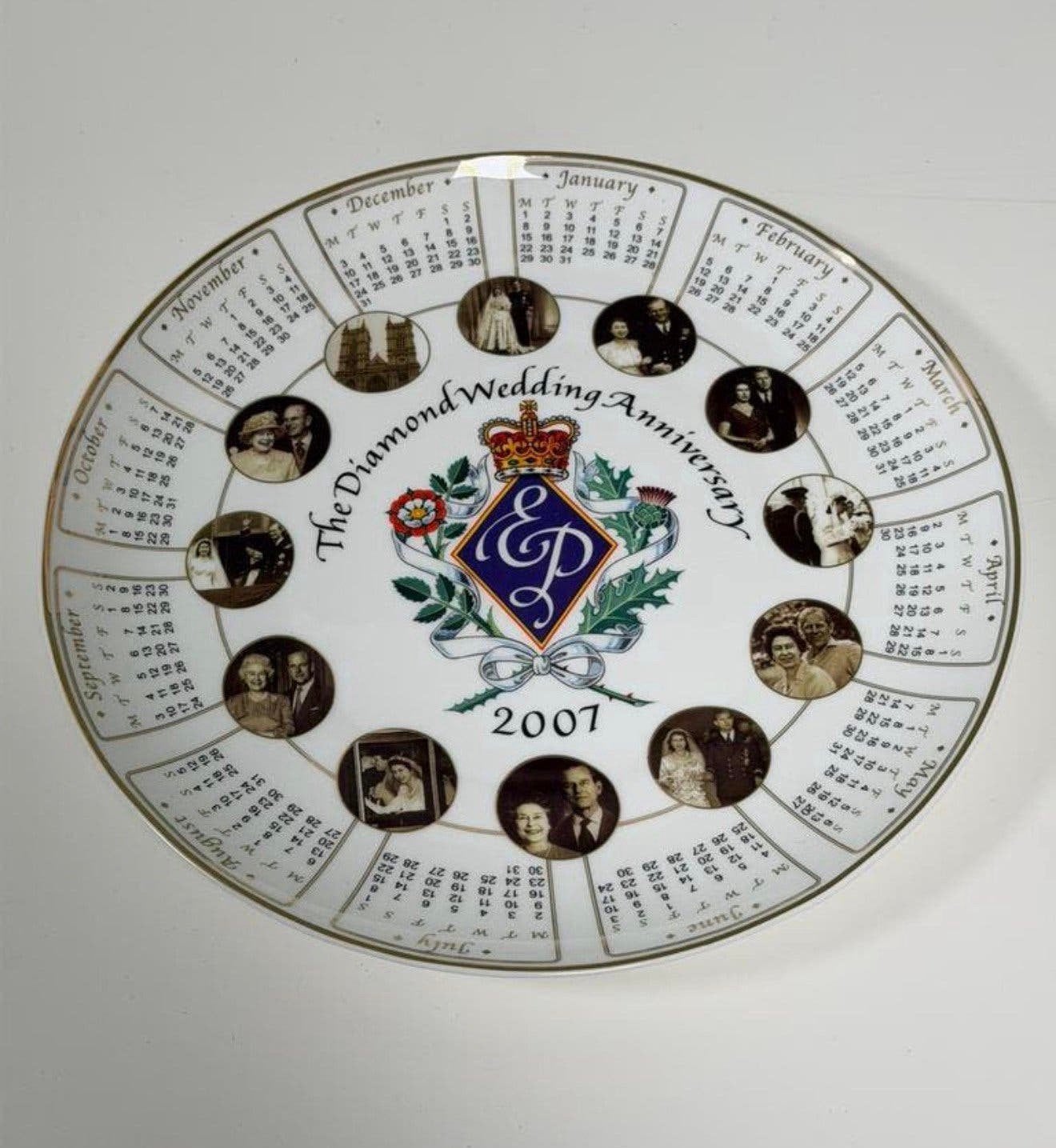 Royal Worcester Diamond Wedding Bord 2007 Limited edition !, Antiek en Kunst, Ophalen of Verzenden