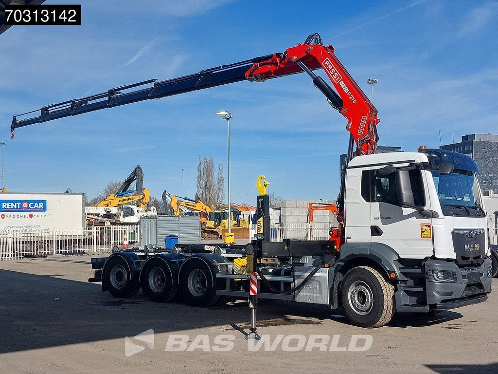 MAN TGS TGS 35.480 8X4 NEW! FASSI F275A Crane + HYVA 26-60 H, Auto's, Vrachtwagens, Automaat, Stof, Euro 6, MAN
