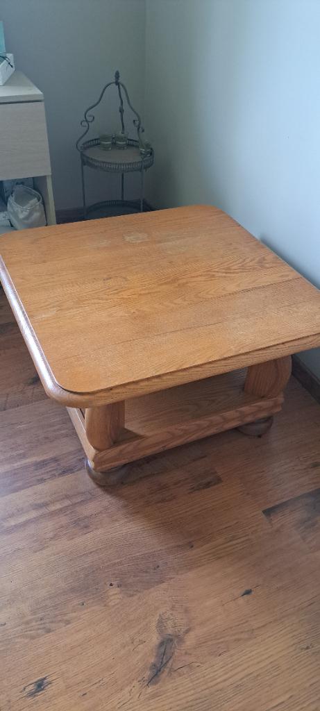 Salontafel eik, Moins de 50 cm, 50 à 100 cm, Carré, Enlèvement