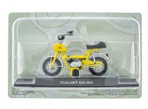 1:18 Leo Models Moto Mobylettes Italie Italjet Go Go yellow, Ophalen of Verzenden, Nieuw, Motoren