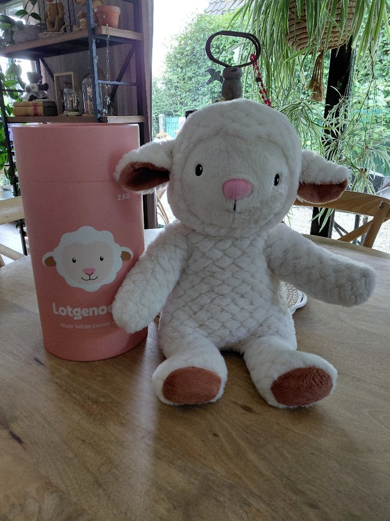 Lotgenootje ' schaap ' 2kg verzwaringsknuffel, als nieuw, Kinderen en Baby's, Speelgoed | Knuffels en Pluche, Ophalen of Verzenden