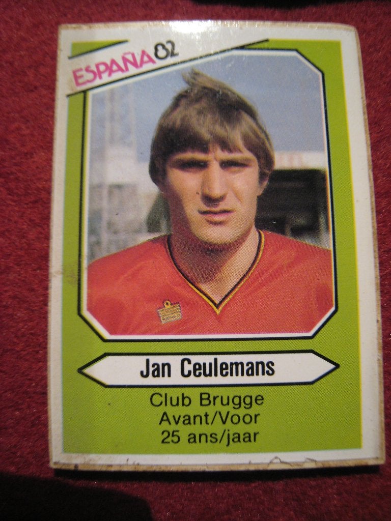 Pre Panini Spanje 1982 Jan Ceulemans Club Brugge, Verzenden, Zo goed als nieuw, Sticker
