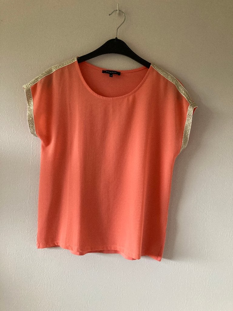 Perzikkleurige blouse, Terre Bleue, 40, Maat 38/40 (M), Overige kleuren, Terre Bleue, Ophalen of Verzenden