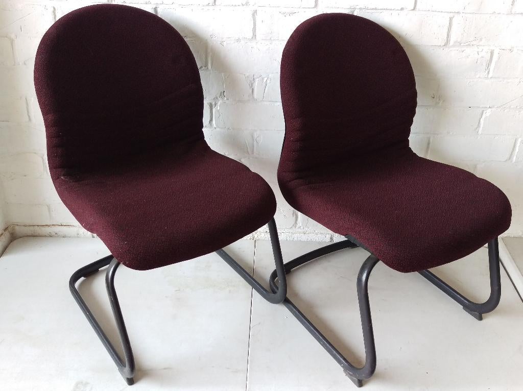 Twee Stoelen - Steelcase Strafor, Huis en Inrichting, Ophalen, Gebruikt, Rood, Bureaustoel