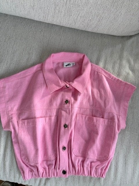 Cos i said so jeanshemdje/jasje roze 12jaar   NIEUW, Neuf, Enlèvement ou Envoi, Cos i said so, Chemise ou Chemisier