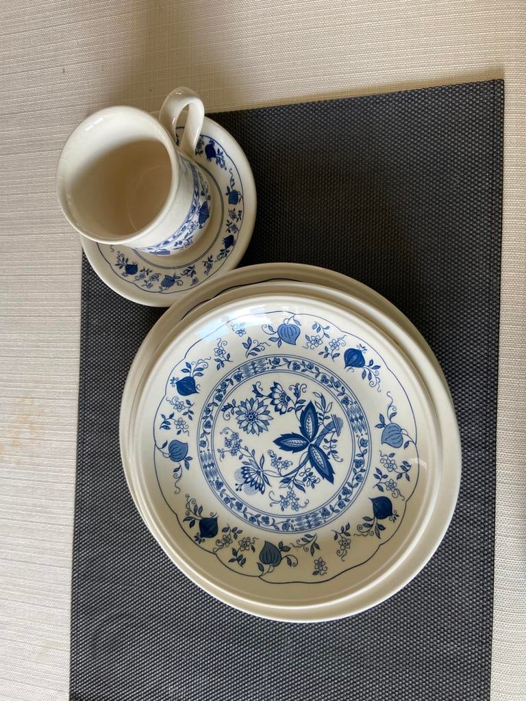 Vintage  Servies : de blauwe uien, Antiek en Kunst, Ophalen
