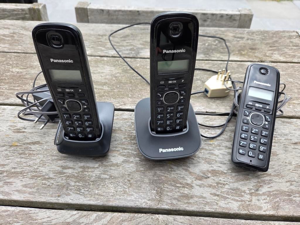 3 Panasonic handtelefoons te koop, Telecommunicatie, Ophalen