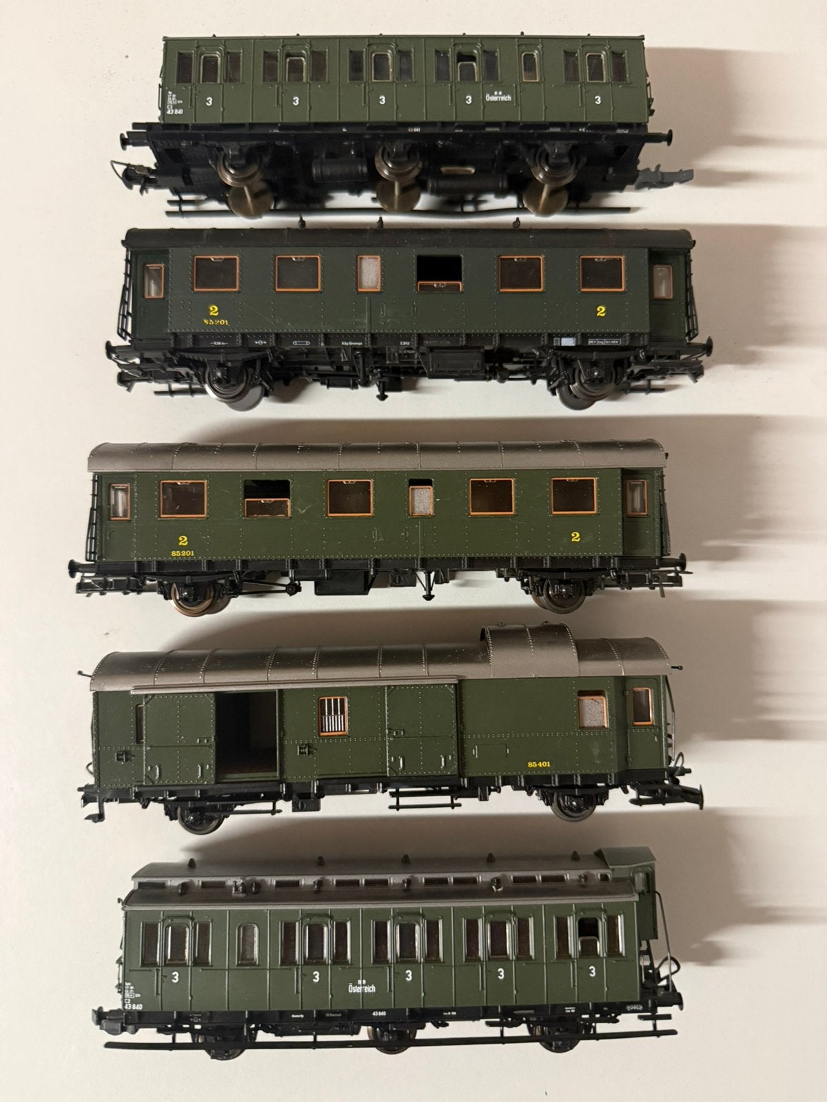 5 voitures particulières Roco Ho, Enlèvement ou Envoi, Utilisé, Wagon, Roco